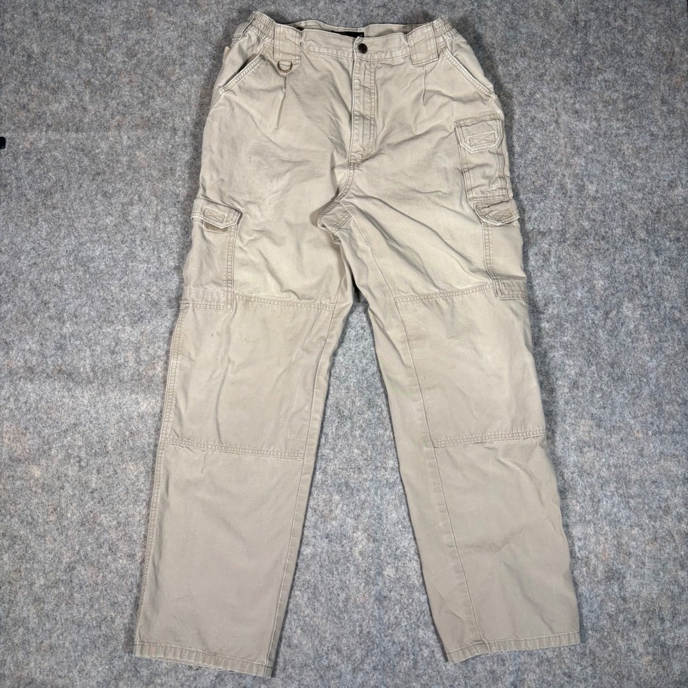 5.11 Tactical‎ Series Cargo Pants Mens 34x32 Khaki Cotton Canvas 74251